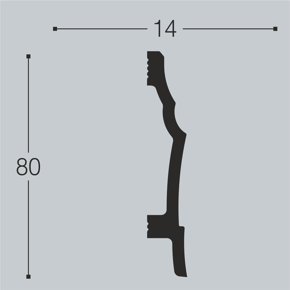 Плинтус напольный Bello Deco XPS П20 80х14х2000