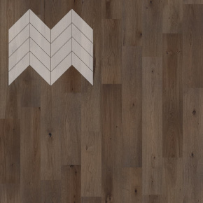 Паркет Елка Французская Lab Arte Chevron Дуб Рустик Кайт лак 600/450х150х14/3/45° в интерьере