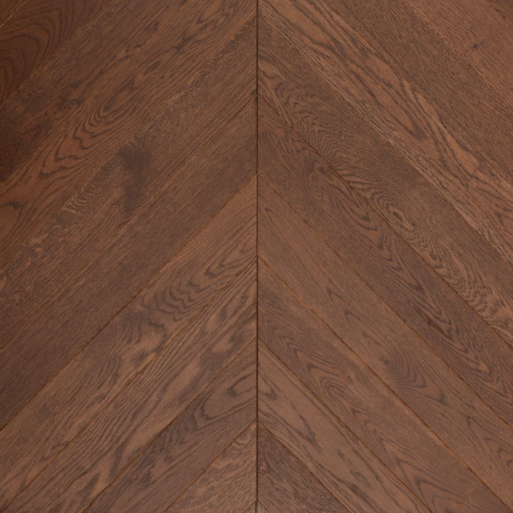 Паркет Елка Французская Lab Arte Chevron Дуб Рустик Табак лак 600/475х125х14/3/45°