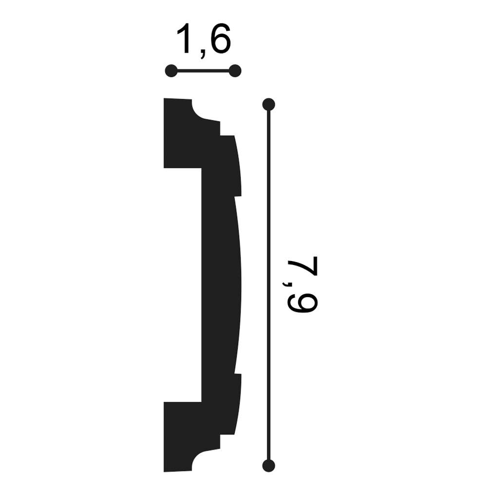 Молдинг Orac Decor PX102 2000х79х16