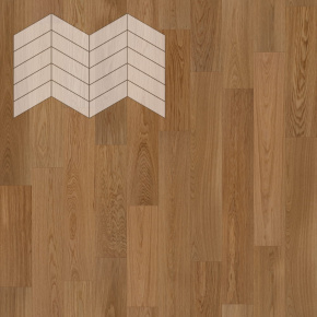 Паркет Елка Французская Lab Arte Chevron Дуб Рустик Гридж лак 400/337х110х14/3/60° в интерьере