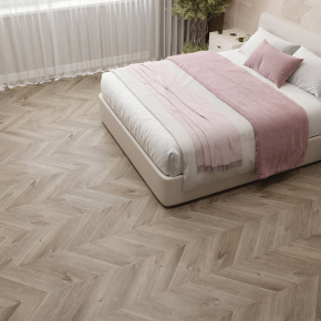 Ламинат ПВХ Alpine Floor Дуб Натуральный Отбеленный Chevron LVT ECO 20-3*** в интерьере