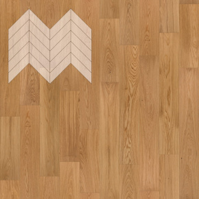 Паркет Елка Французская Lab Arte Chevron Дуб Натур лак 600/475х125х14/3/45° в интерьере