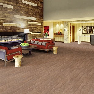 Покрытие ПВХ Tarkett модульное ArtVinyl LOUNGE RAMON планка 152х914 (2,09 м) в интерьере