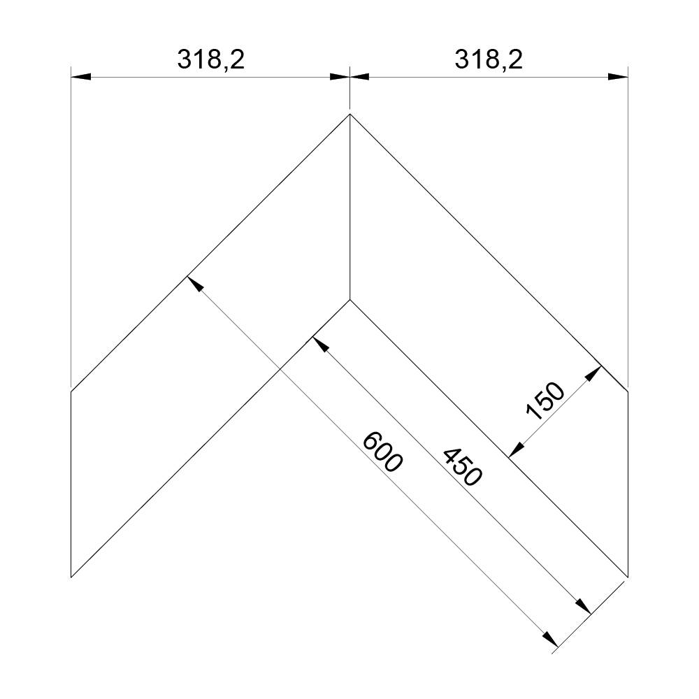 Паркет Елка Французская Lab Arte Chevron Дуб Рустик лак 600/450х150х14/3/45°