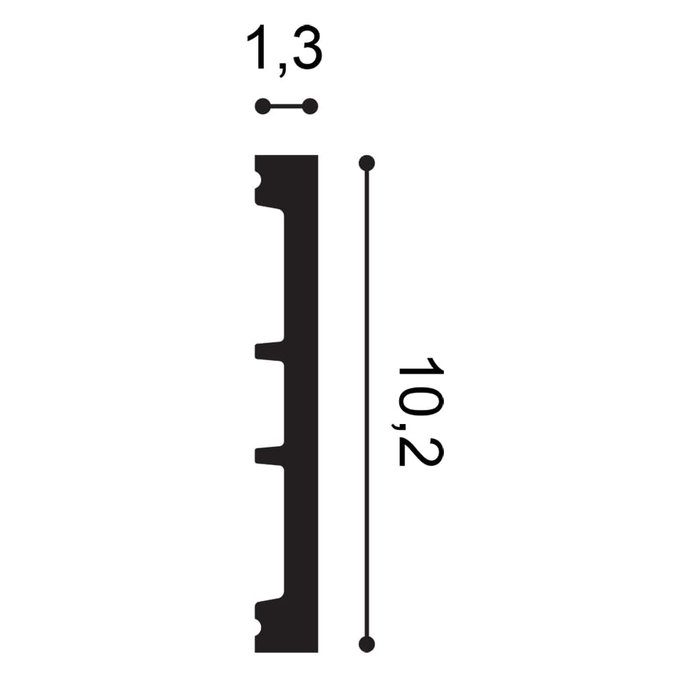 Плинтус из дюрополимера Orac Decor SX163F 2000х102х13