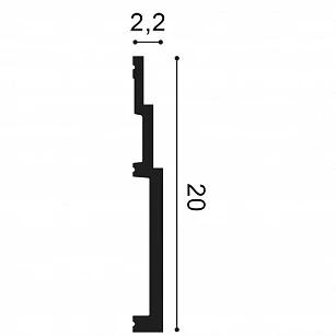 Плинтус из дюрополимера Orac Decor SX181 2000х200х22 текстура
